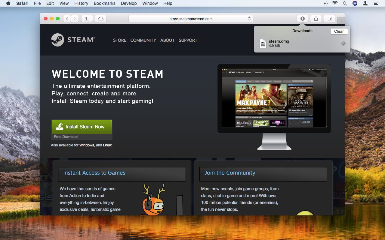 download steam games for mac